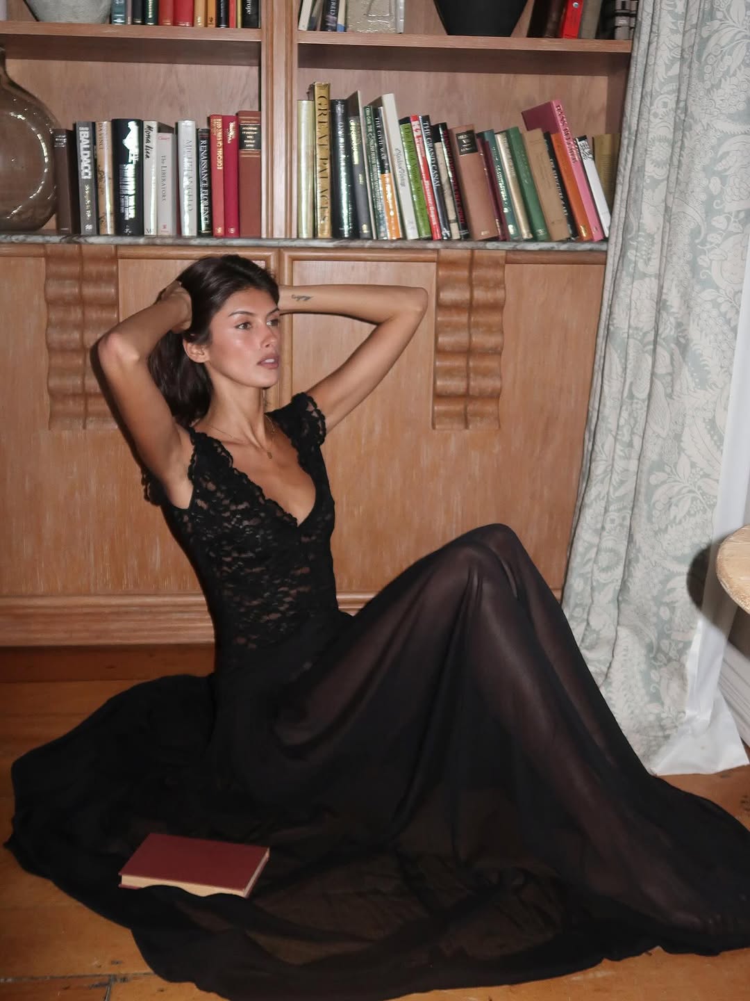 The Seraphina Black Lace Dress