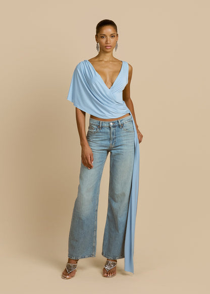 Azure Drape Top