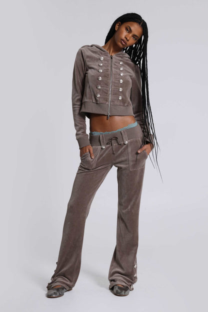 Smoked Cocoa Velour Set