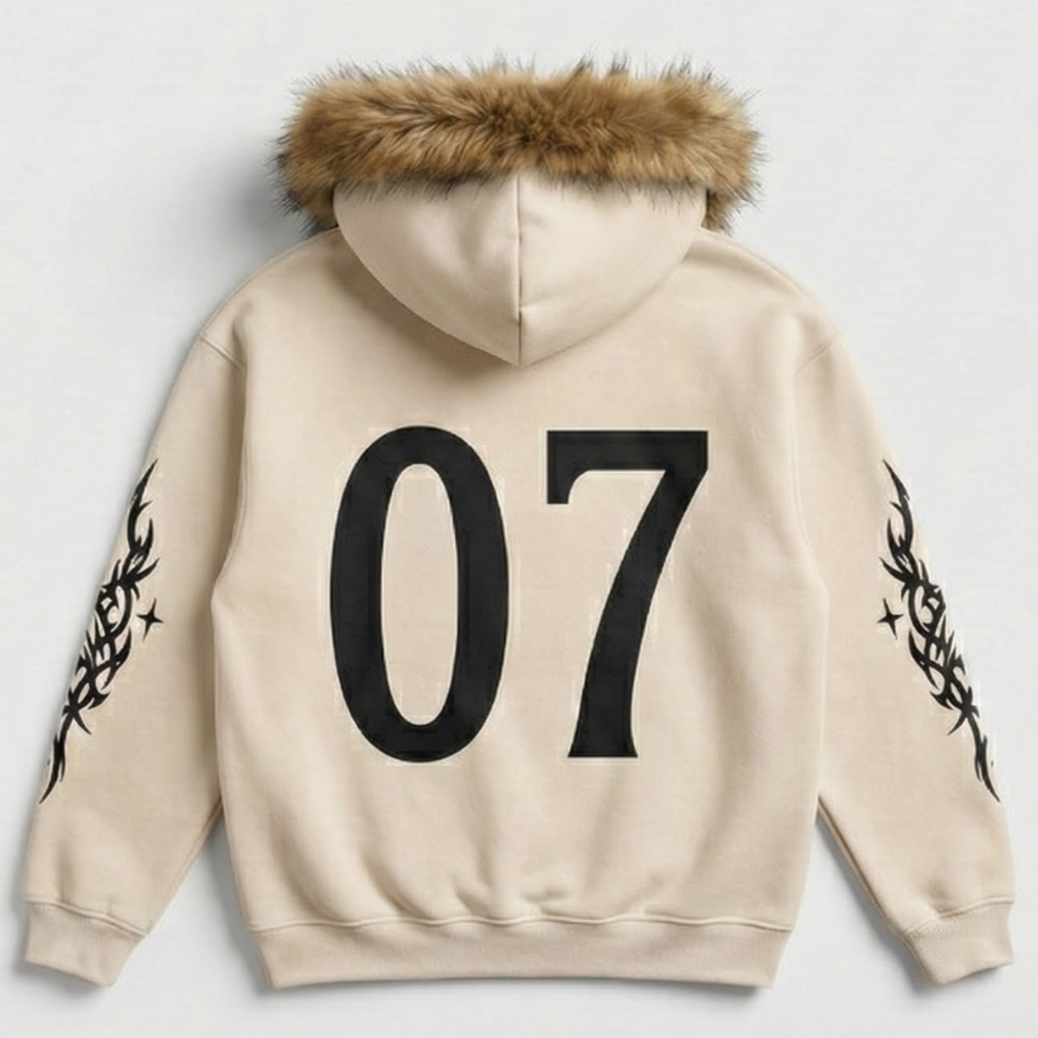 Fur-Trimmed NY Zip Hoodie