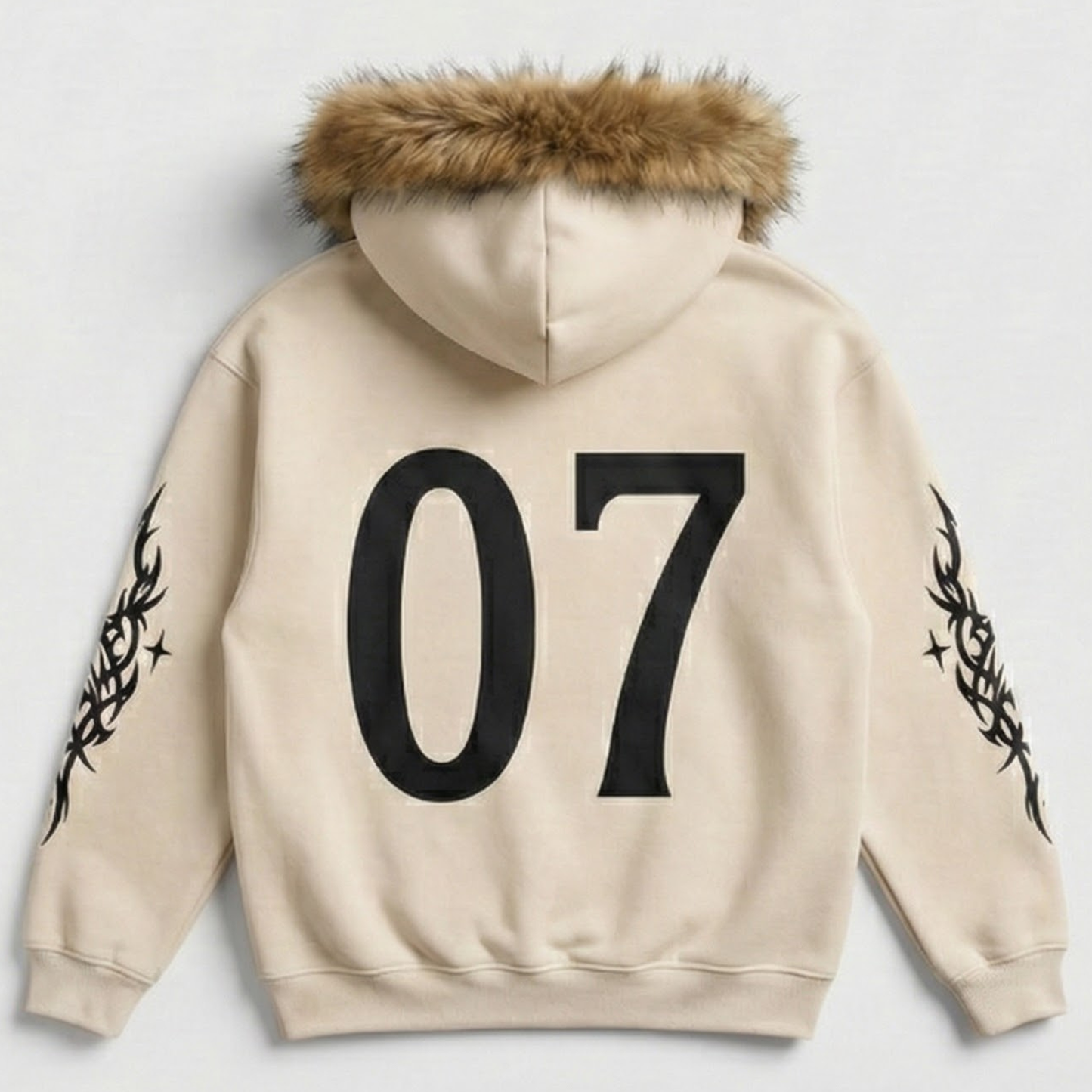 Fur-Trimmed NY Zip Hoodie