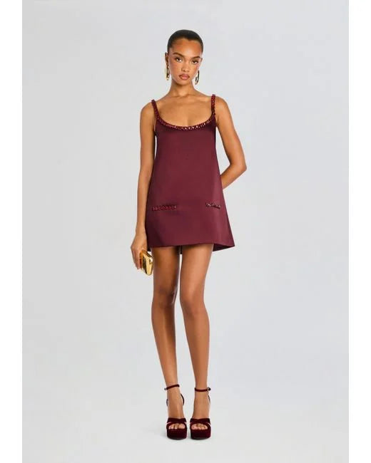 Merlot Slip Mini Dress
