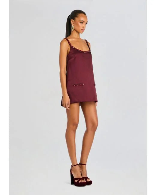 Merlot Slip Mini Dress