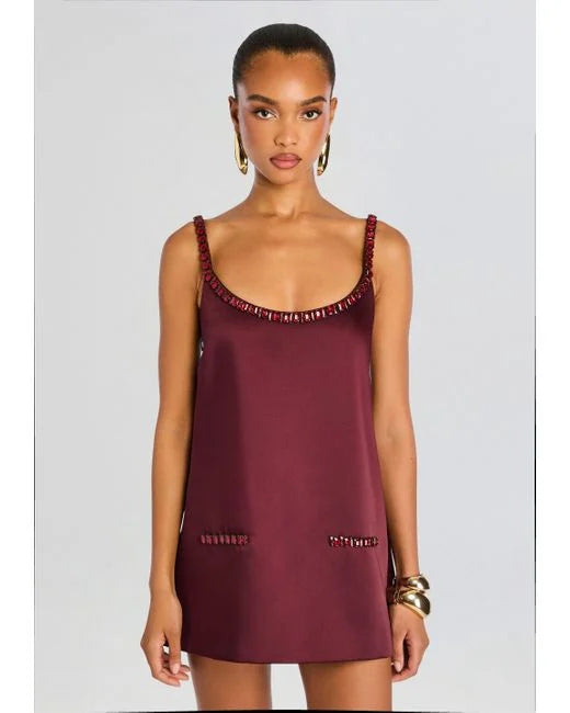 Merlot Slip Mini Dress